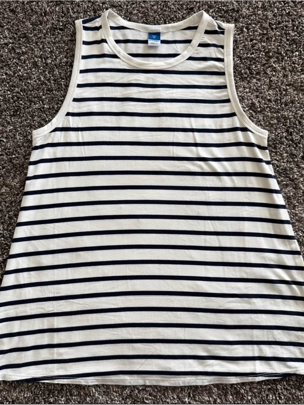 Old Navy Luxe Striped Tank Top Women’s XS Navy white Sleeveless